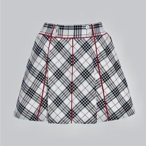 Tuckernuck Renee Golf Skort M NWT Red Navy Plaid 15” Stretch Built-In Shorts